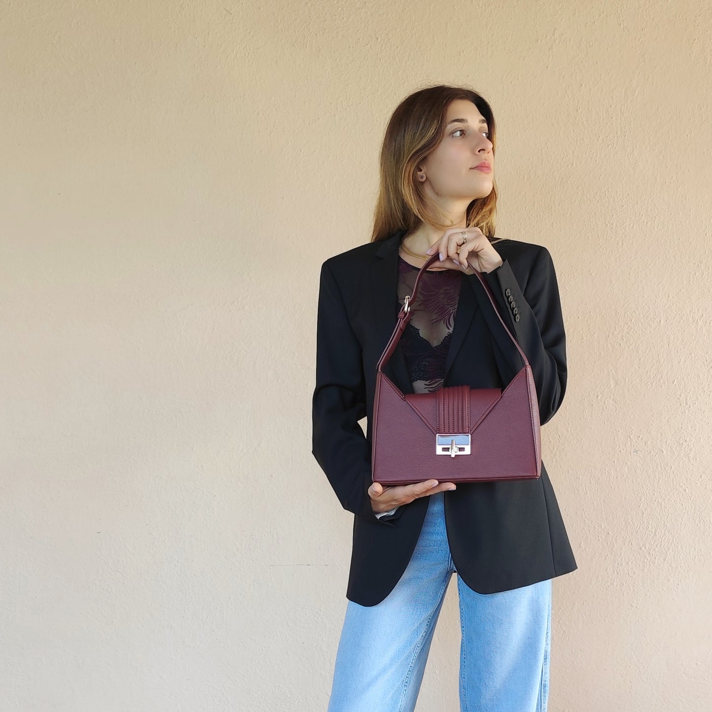 Borsa a spalla Letter