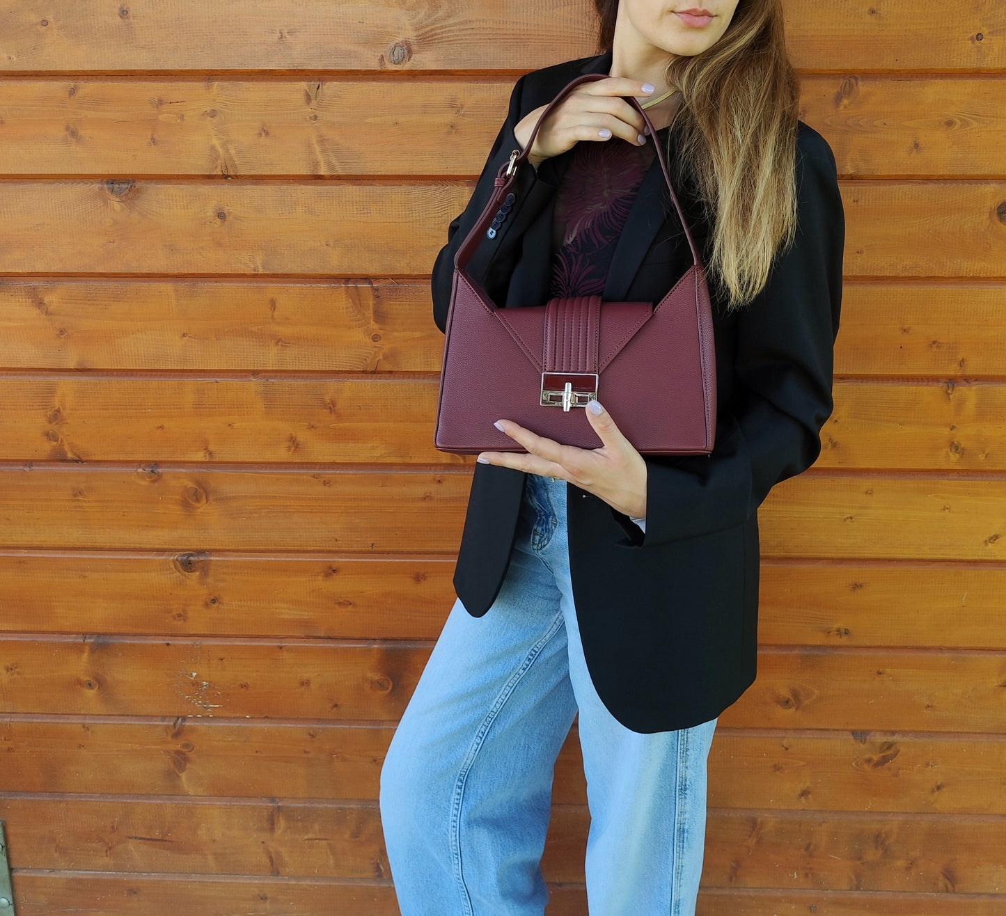 Borsa a spalla Letter