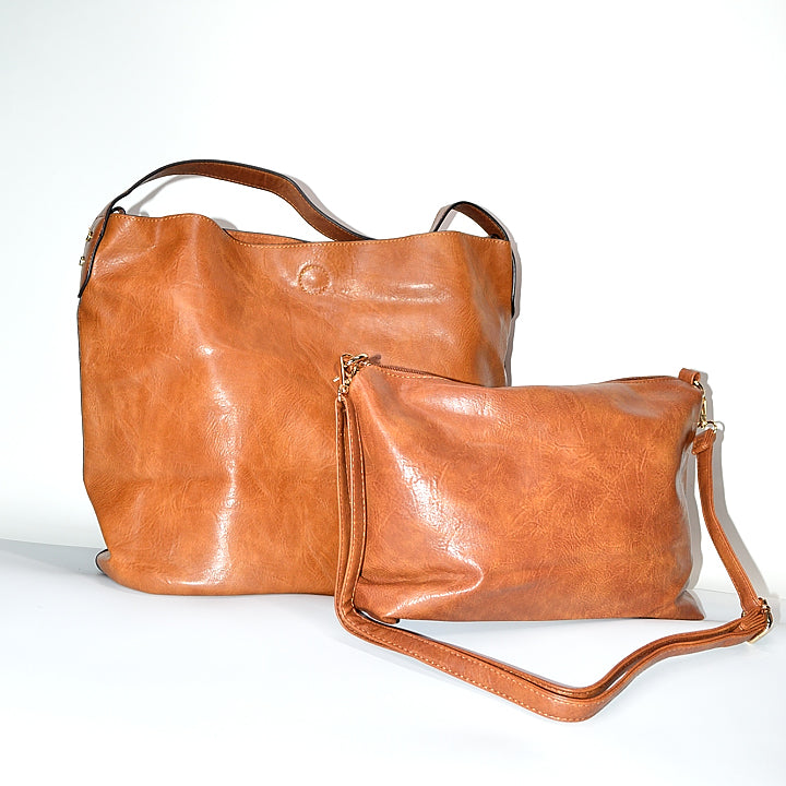 Borsa a spalla Chocolate con pochette