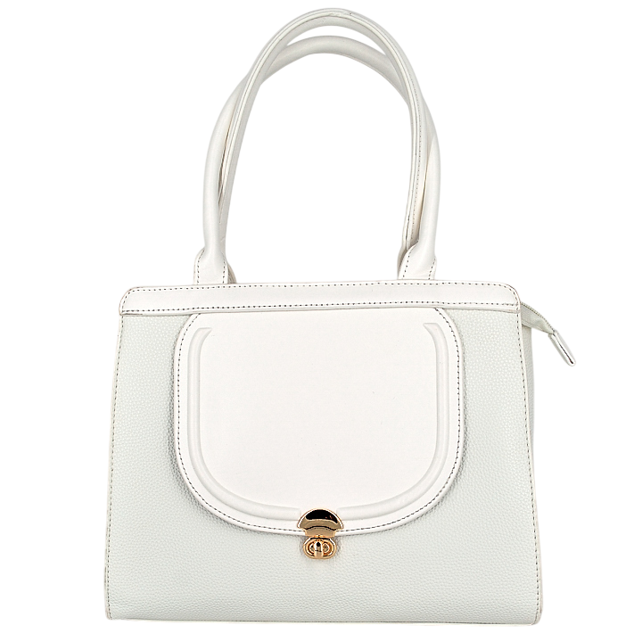Borsa a spalla White Fresh con pochette