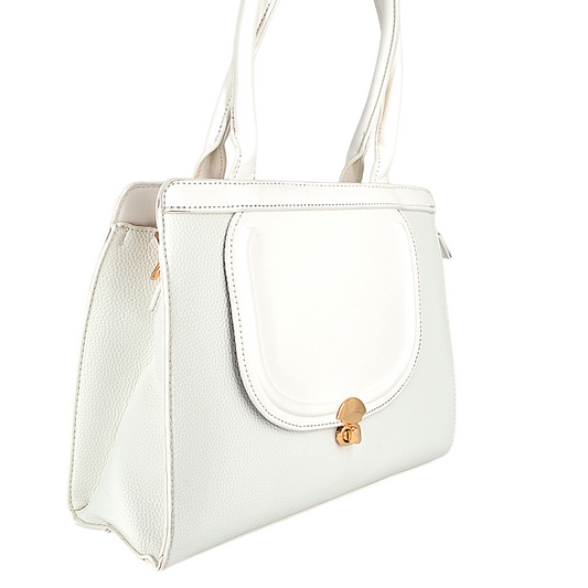 Borsa a spalla White Fresh con pochette