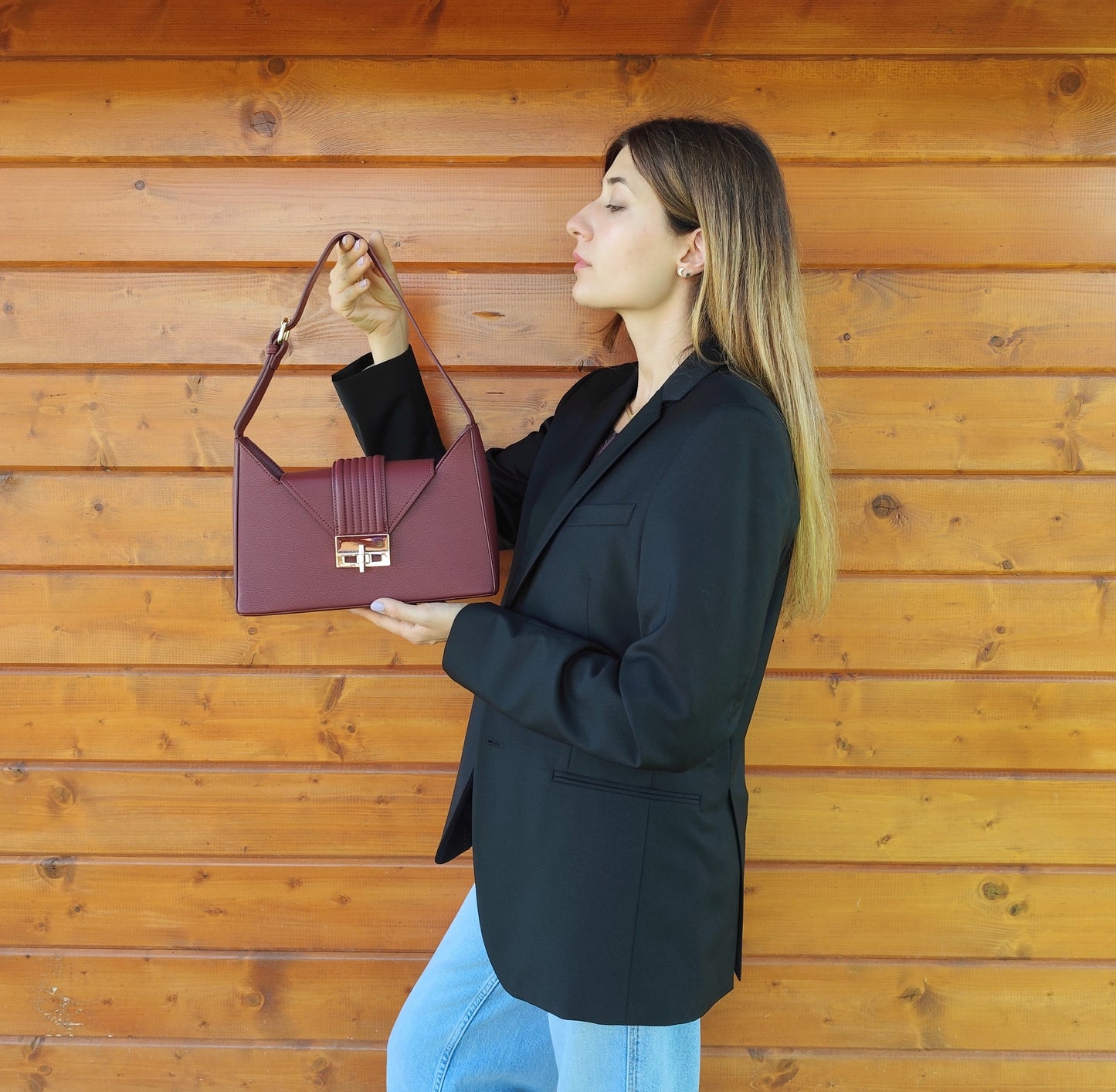 Borsa a spalla Letter