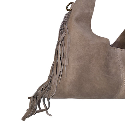 Borsa a spalla Suede Fringe