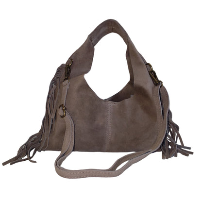 Borsa a spalla Suede Fringe