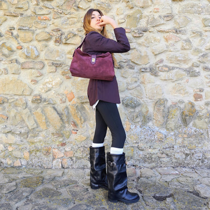 Borsa a spalla Suede Florence