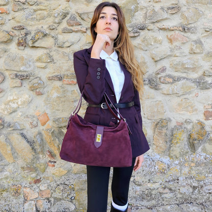 Borsa a spalla Suede Florence